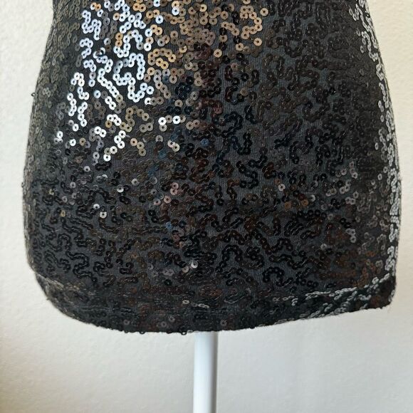Old Navy Sequin Tank Top Black  Disco Party SZ S - Picture 4 of 13